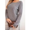 214943 7 damsky svetr z viskozy s dlouhym rukavem a kulatym vystrihem velikost uni barva cerna