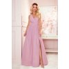 222449 justine dlouhe saty s vystrihem a zavazovanim spinave ruzove 362 3 velikost m barva ruzova