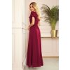 218843 1 lidia dlouhe saty s vystrihem a volany vinova barva 310 5 velikost s barva bordo