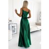 223610 2 numoco juliet elegantni dlouhe satenove saty s vystrihem zelene 512 1 velikost s barva zelena