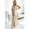 187589 crystal satenove dlouhe saty s vystrihem zlate 411 7