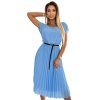 224153 6 numoco plisovane midi saty s cernym paskem svetle modra 548 2 velikost uni barva modra svetle
