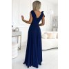187943 1 elena dlouhe saty s vystrihem a zavazovanim na ramenou tmave modra se trpytkami 405 5
