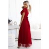 227559 2 numoco nastia dlouhe saty s vystrihem a kratkymi rukavy vinove 562 2 velikost uni barva bordo