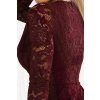 228108 4 numoco krajkove saty s dlouhymi rukavy a vystrihem tmave bordo 170 14 velikost s barva bordo