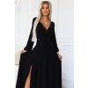 188036 3 nela leskle dlouhe saty s vystrihem a dlouhymi rukavy cerne 572 2