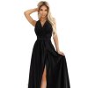 188171 7 monique dlouhe exkluzivni satenove saty s vystrihem a rozparkem na nohavicich cerne 587 2