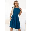 188177 lila klasicke rasene saty s kratkym rukavem a paskem barva more 311 17