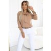 226674 3 numoco business halenka s dlouhymi rukavy a vazanim vpredu mocha mousse 140 27 velikost xs barva bezova