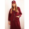 189458 6 damsky komplet 00103 s viskozou rozepinaci mikina dlouha sukne velikost uni barva bordo