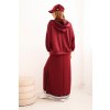 189458 damsky komplet 00103 s viskozou rozepinaci mikina dlouha sukne velikost uni barva bordo