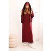 189458 4 damsky komplet 00103 s viskozou rozepinaci mikina dlouha sukne velikost uni barva bordo
