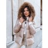 193508 2 damska zimni bunda sparkle barva kamelova dstreet ty3948 velikost s barva bezova