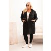 202976 38 damsky kabat plus size z umeleho beranka s kapsami velikost uni barva cerna