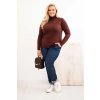 206597 9 damsky rolak plus size 1060 z viskozy velikost uni barva hneda