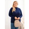 199175 damsky svetr plus size 1112 se stojackem velikost uni barva cerna