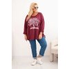 189617 10 damska mikina plus size art9662 s potiskem velikost uni barva hneda