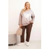 189623 25 damska mikina plus size art1507 s potiskem velikost uni barva hneda
