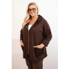 189626 1 damska mikina plus size art3636 s dlouhym rukavem velikost uni barva hneda