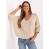 195551 9 damsky svetr it sw 7703 70 s vystrihem do v barva smetanova velikost uni