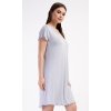 197726 2 damska nocni kosile s kratkym rukavem vlocka barva seda velikost s