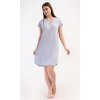 197726 3 damska nocni kosile s kratkym rukavem vlocka barva seda velikost s