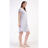 197726 5 damska nocni kosile s kratkym rukavem vlocka barva seda velikost s
