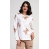 198629 damske pyzamo dlouhe teddy bear barva smetanova velikost s