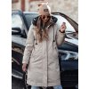 200021 1 damska dlouha bunda s kapuci eleganti dstreet ty4657 velikost s barva seda svetle