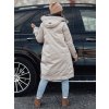 200021 4 damska dlouha bunda s kapuci eleganti dstreet ty4657 velikost s barva seda svetle