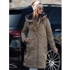 200021 6 damska dlouha bunda s kapuci eleganti dstreet ty4657 velikost s barva seda svetle