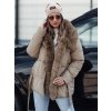 200030 2 damska zimni bunda s kapuci fursoft dstreet ty4668 velikost s barva bezova