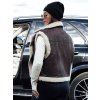 200099 15 damska semisova vesta s podsivkou z ovci kuze woolzip dstreet ty4741 velikost s barva hneda