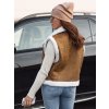 200099 3 damska semisova vesta s podsivkou z ovci kuze woolzip dstreet ty4741 velikost s barva hneda
