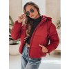 200354 3 damska kratka zimni bunda s kapuci glamvo dstreet ty4949 velikost s barva bordo