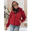 200354 damska kratka zimni bunda s kapuci glamvo dstreet ty4949 velikost s barva bordo