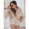 200390 1 damsky kratky zimni kabatek glamfluffy dstreet ty4984 velikost s barva bezova