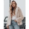 200390 11 damsky kratky zimni kabatek glamfluffy dstreet ty4984 velikost s barva bezova
