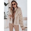 200390 4 damsky kratky zimni kabatek glamfluffy dstreet ty4984 velikost s barva bezova