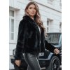 200390 16 damsky kratky zimni kabatek glamfluffy dstreet ty4984 velikost s barva bezova