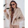 200390 damsky kratky zimni kabatek glamfluffy dstreet ty4984 velikost s barva bezova