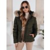 200507 2 damska zimni prosivana bunda s kapuci dstreet ty5133 velikost s barva zelena