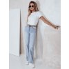 201761 1 damske dziny s vyssim pasem a sirokou nohavici dstreet uy2786 velikost s barva modra svetle