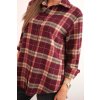 212960 7 damska bavlnena kosile a35 s delsim zadnim dilem velikost uni barva bordo