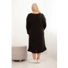 215000 10 damske pletene saty plus2 plus size s kapsou velikost uni barva smetanova