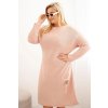 215000 12 damske pletene saty plus2 plus size s kapsou velikost uni barva smetanova