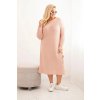 215000 13 damske pletene saty plus2 plus size s kapsou velikost uni barva smetanova