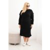 215000 21 damske pletene saty plus2 plus size s kapsou velikost uni barva smetanova