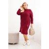 215000 5 damske pletene saty plus2 plus size s kapsou velikost uni barva smetanova