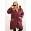 215048 4 damska bunda 5393 1 plus size prosivana s kapuci a sportovnimi manzetami velikost uni barva modra